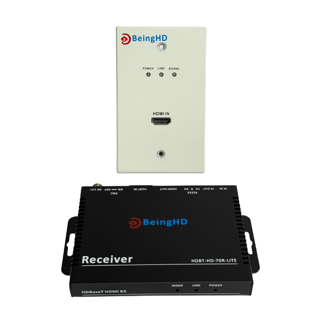 BeingHD Placa De Pared HDBT-WALL-HDMI-70 Lite Kit Transmisor y Receptor - Imagen 2
