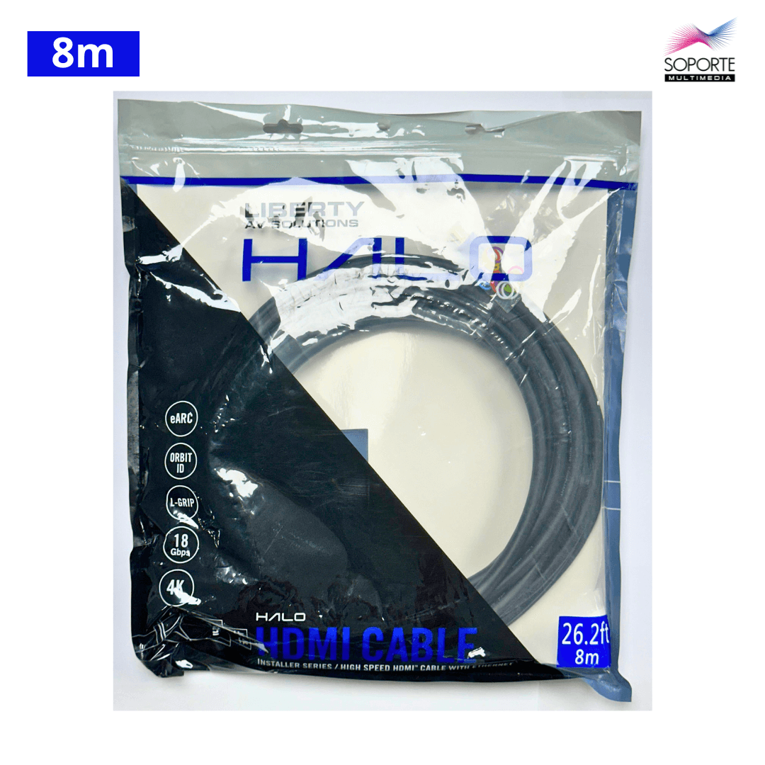 Liberty Halo, Cable Certificado HDMI De Alta Velocidad Con Ethernet, 08 Metros